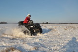 Motorcycle snow riding