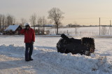 Snow accident motorcycle