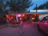 Typical american bar with dog and pick-up