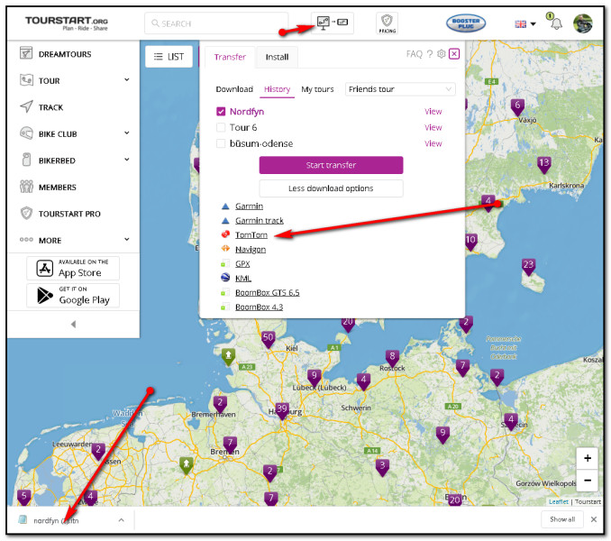 tomtom rider route planning