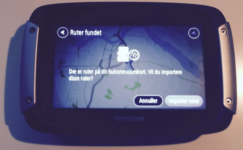 TomTom Rider route transfer from Tourstart