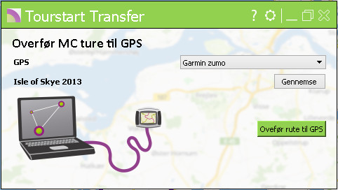 Tourstart Transfer - easy transfer to TomTom and Garmin motorcycle GPS