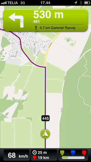 Turn by turn navigation on Tourstart iPhone app